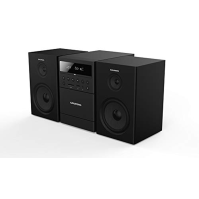 GRUNDIG MS 300 designový mikrosystém, kazeta, FM tuner, přehrávání MP3, USB, SD karta, Bluetooth, GHF1050, černý